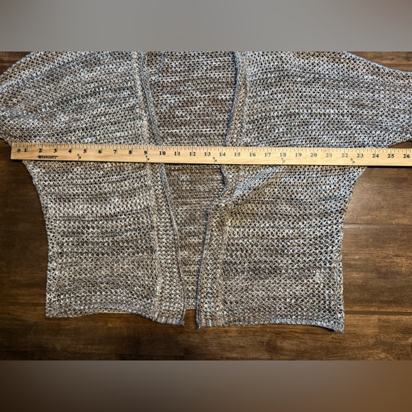 Dressbarn Knit Short Sleeve Open Front Cardigan Women’s SZ M Brown Casual Dressy - Picture 7 of 8